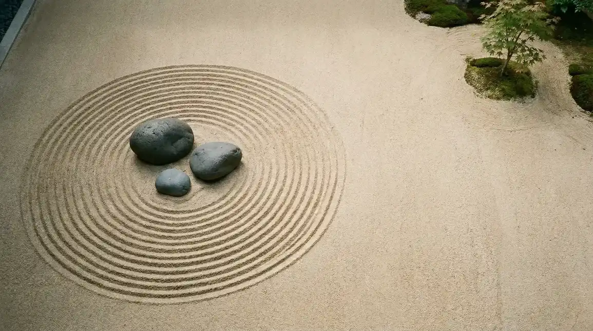 彩票平台 书斋枯山水沙盘全景